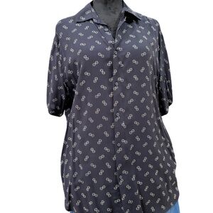 Medium Black Patterned Men’s Top